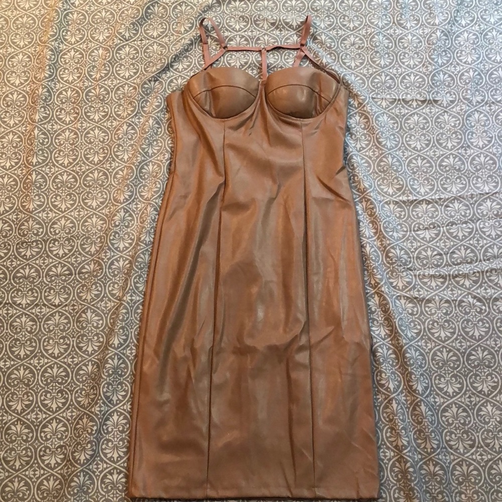Blush Leatherette Dress